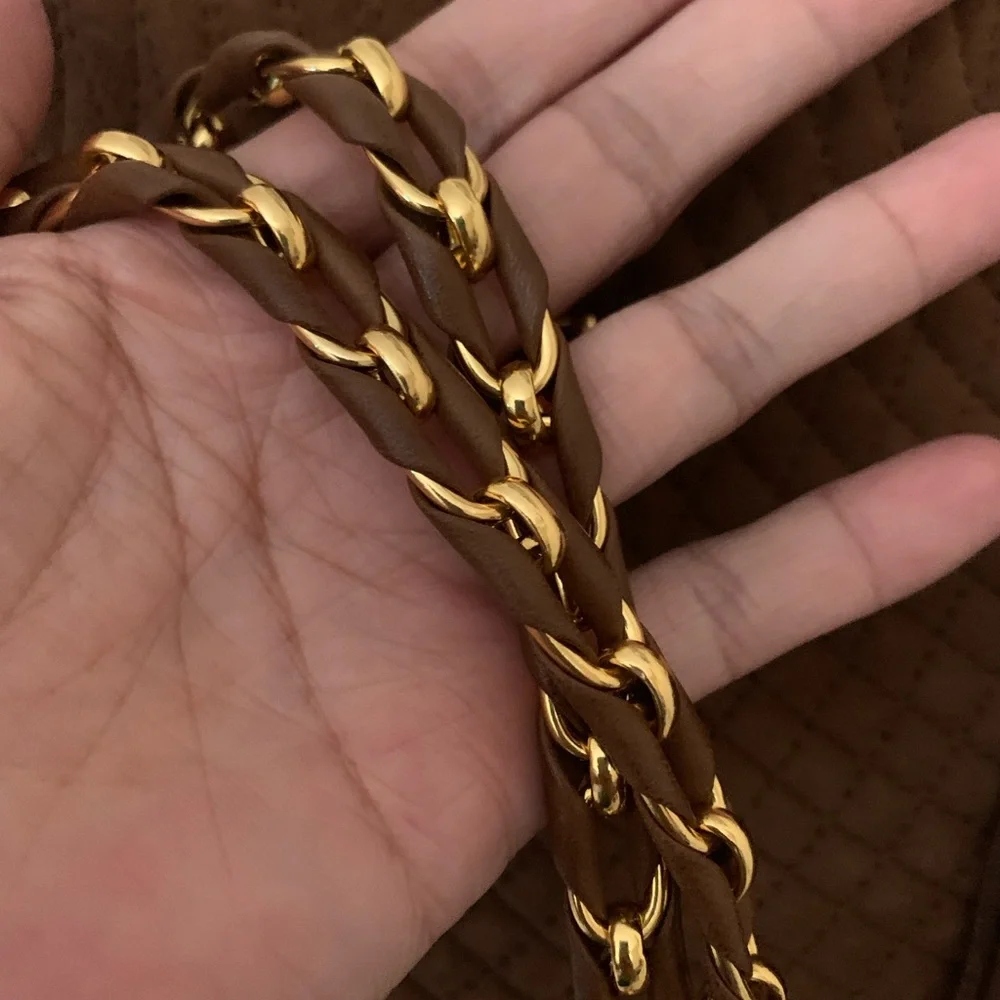 Rare color Bally Brown and Gold Quilted Shoulder Bag - Picture 10 of 10